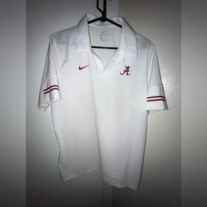 Nike white Alabama game day dry fit polo